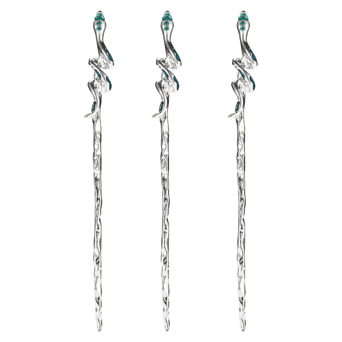 Hawwwy Snake Hair Sticks for Buns - Set of 3 Hair Stick Pin - Hair Chopsticks and Hair Sticks for Long Hair - Silver Hair Pin Hair Accessories for Women Versatile and Ideal for Any Occasion tictac