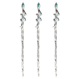 Hawwwy Snake Hair Sticks for Buns - Set of 3 Hair Stick Pin - Hair Chopsticks and Hair Sticks for Long Hair - Silver Hair Pin Hair Accessories for Women Versatile and Ideal for Any Occasion tictac