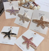 Starfish Hair Clip with Rhinestones