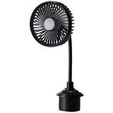 24V Car Fan with USB for Truck Cup Holder