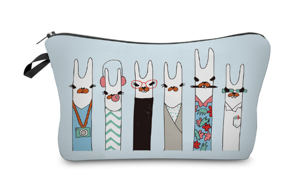 3D Digital Print Llama Cosmetic Bag and Organizer