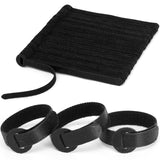 150PCS Reusable Fastener Straps - 6 Inch Cable Management Ties Adjustable Hook & Loop Organizer Straps for Home Office and Data Centers (Black)