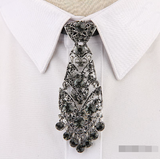Trendy Unisex Metal Diamond Small Tie Accessories