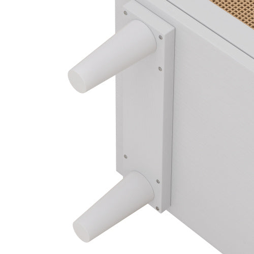 Drawers Rattan Storage Cabinet Rattan Drawer,for Bedroom,Living Room,White
