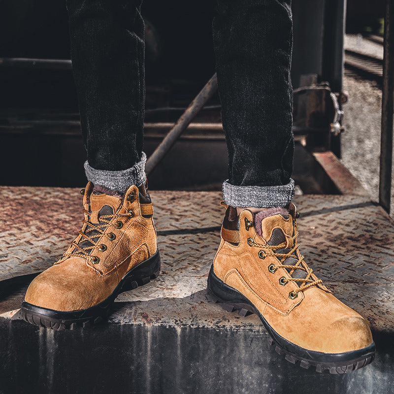 Men's Waterproof Leather Hiking Boots for Fall/Winter