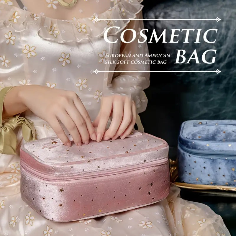 Portable Travel Makeup Bag with Brush Organizer