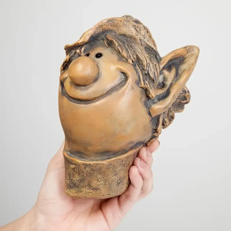 Garden Peeker Elf Resin Statue for Indoor and Outdoor Decor