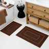 GRANNY SAYS Bathroom Rugs Sets 2 PieceSoft Bath Mats for Bathroom Bathroom Rugs Non Slip Washable Absorbent Bath Rug for TubShower and Toilet Bathroom Mat Set (Brown 20" x 32" + 16" x 24")