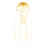 VOCOSTE Fish Tank Jellyfish Decoration Silicone Fluorescent Jellyfish Glow Ornaments Aquarium Decor with Suction Cup Orange 2.3"x5.9"