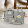 Daisy Print Backpack Set for Students (4 Pieces)