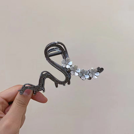 Rose Butterfly Tassel Hair Claw Clip for Elegant Look