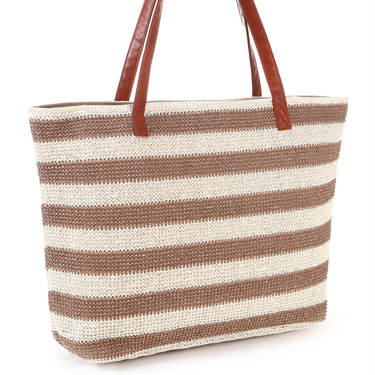 Stylish Women's Straw Beach Bag for Outdoor Use