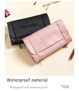 Waterproof Cosmetic Bag with Makeup Brush Organizer