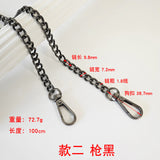 Metal Bag Chain with Woven Shoulder Strap