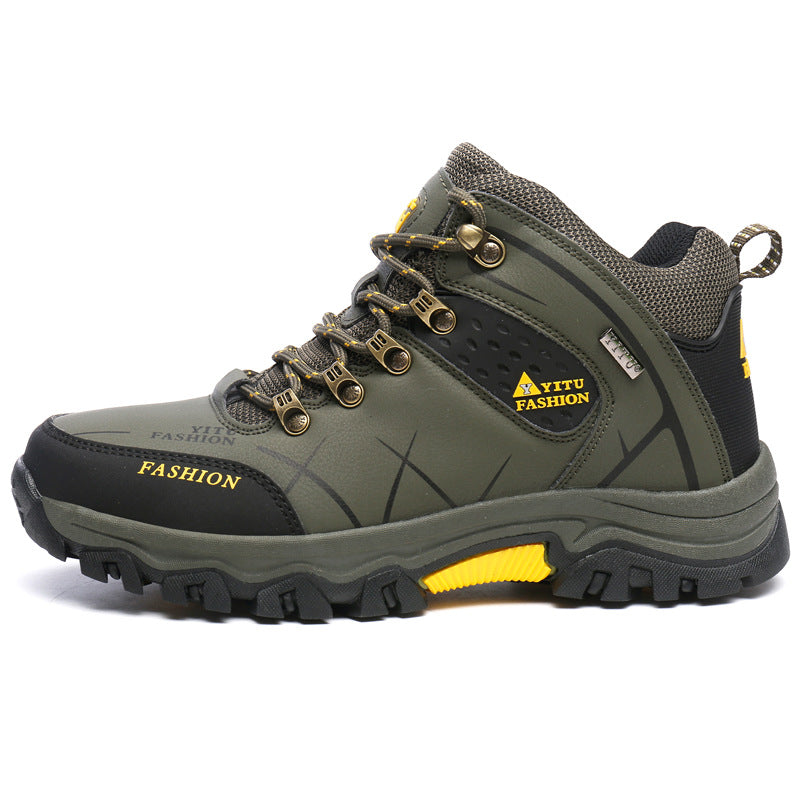 Men's High-Top Anti-Slip Hiking Shoes for Outdoors