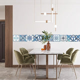 Blue Retro Tile Pattern for Home Renovation and Decor