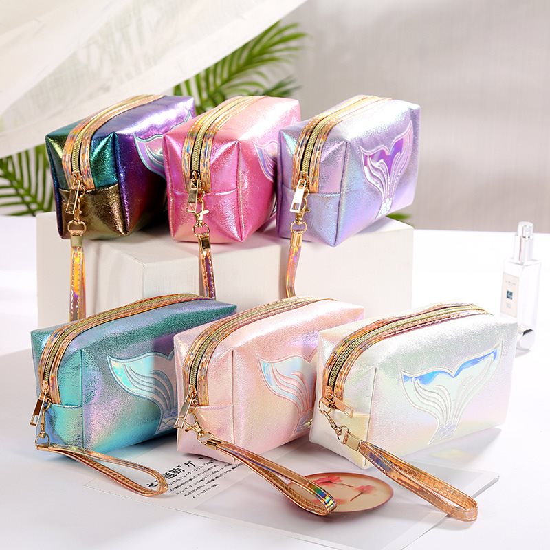 Colorful Cartoon Fishtail Cosmetic Bag for Ladies