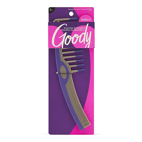 Goody Styling Essentials Detangling Hair Comb - Suitable For All Hair Types - Wide Tooth Comb Detangles Wet or Dry Hair - Hair Accessories for Men Women Boys and Girls (Color May Vary)