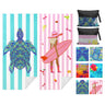 LAITYUM 2 Pack Microfiber Beach Towel 71"x32" XL Oversized Sand Free Beach Towels Blanket Soft & Absorbent for Adults Women Men Beach Pool Camping Travel Yoga Vacation Essentials Accessories Gifts