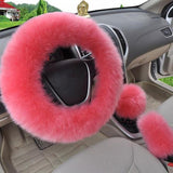 Car Steering Wheel Cover, Pure Wool Plush Design