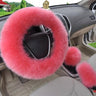 Car Steering Wheel Cover, Pure Wool Plush Design