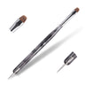 siyuwuro Kolinsky Sable Nail Brush French Nail Brush 2 Way Professional UV Gel Acrylic Nail Art Brush with Dotting Tool for French Manicure Cuticle Clean Up Nail Art Design Brush (2#)