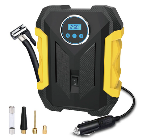 Portable Car Air Pump with LED and Digital Display