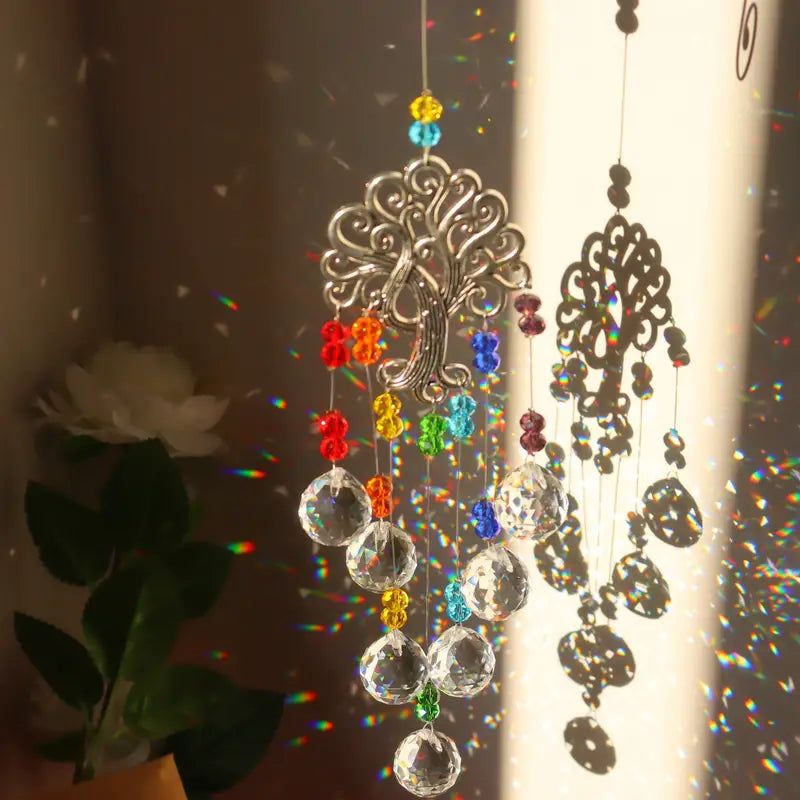 Tree of Life Suncatcher Crystal Pendant for Home Decor