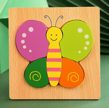 Montessori Wooden Educational Puzzle Board (One Set)