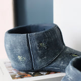 Large Creative Cement Denim Planter Set for Courtyard