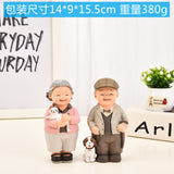 Creative Elderly Couple Figurine for Home Decor Gift