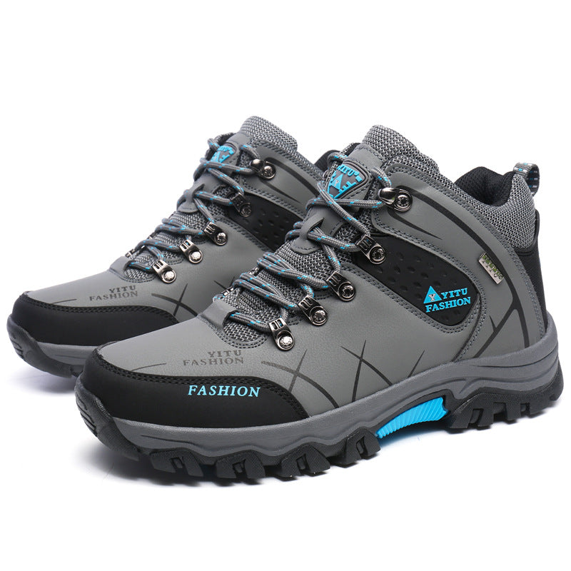 Men's High-Top Anti-Slip Hiking Shoes for Outdoors
