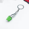 Car Modification Metal Keychain with Air Filter Pendant
