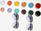 MOUGIGI 12 PCS Colorful Sunglasses Holder Wall Hanging Glasses Organizer - Space Saving Sunglasses Rack and Eye Glass Holder Stand