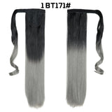 European American Long Straight Hair Velcro Ponytail