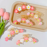 Large Transparent Tulip Flower Hair Clip