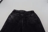 Dolce & Gabbana Black Washed Cotton High Waist Denim Jeans