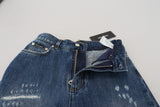 Dolce & Gabbana Elegant Tattered Denim Jeans