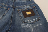 Dolce & Gabbana Elegant Tattered Denim Jeans