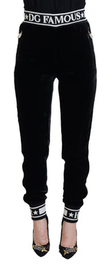 Dolce & Gabbana Elegant Velvet Pants - Timeless Black Luxury