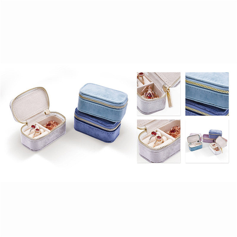 Mini Portable Velvet Earring Storage Box (1pc)