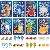 24 Sheets Ocean Animal Make a Face Stickers Animals Party Games Stickers for Kids Make Your Own Animal Stickers for Kids Birthday Party Favors Classroom Rewards Animal Themed Art Craft Supplies