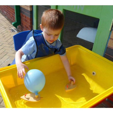 Wooden Balloon Boat Toy for Kids