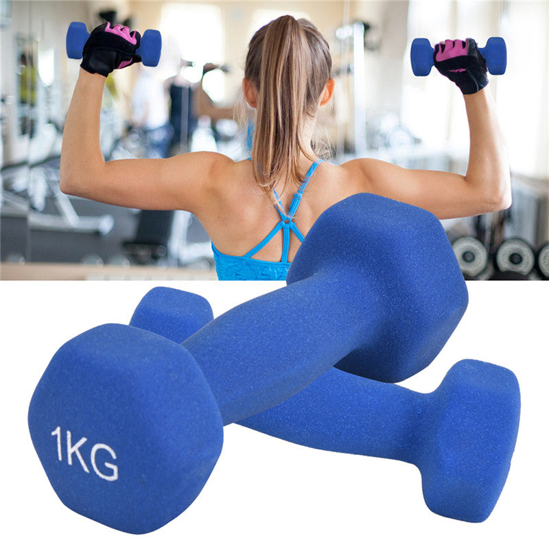 Hexagon Color Dumbbells, Home Use with Rubber Coating