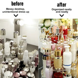 Rotating Cosmetic Storage Case with Adjustable Organizer