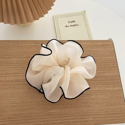 Solid Black Chiffon Elastic Hair Band Accessories