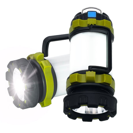 FANT.LUX Camping Lantern 2 Pack Rechargeable Lantern Flashlight with 1000LM 6 Modes 4000mAh Power Bank Waterproof LED Lantern for Power Outage Hurricane Outdoor Emergency Hiking (2)