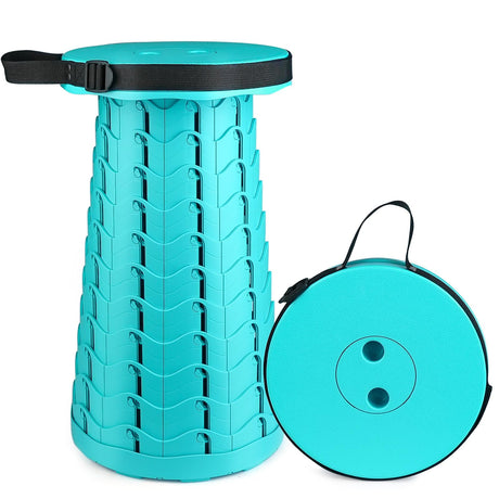 Hesanzol Upgraded Collapsible Stool for Adults Portable Telescoping Stool Foldable Seats Retractable Stool for Camping Garden Hiking Travel Adjustable Telescopic Stool Max Load 400lbs