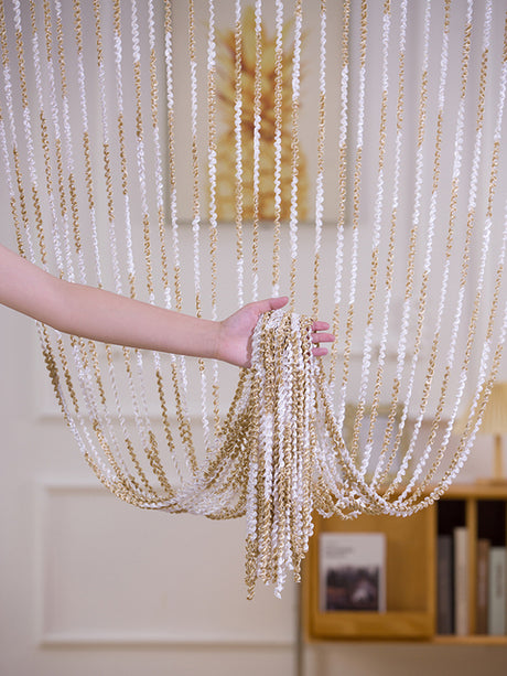 Multi-Color Threaded Curtain for Home Decor
