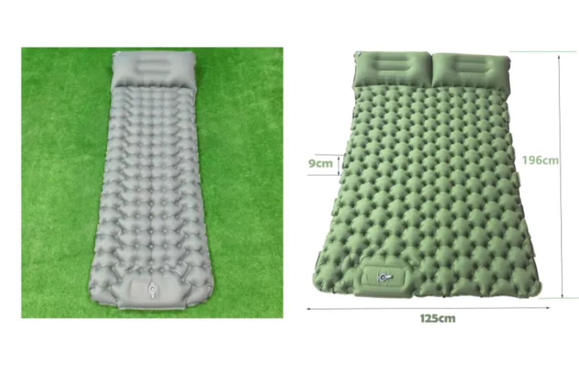 Portable Foot-Inflated Camping Cushion